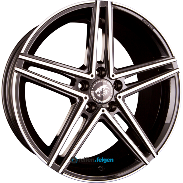 Damina Performance DM04 9.5x19 ET45 5x112 NB66.6 Black Polished