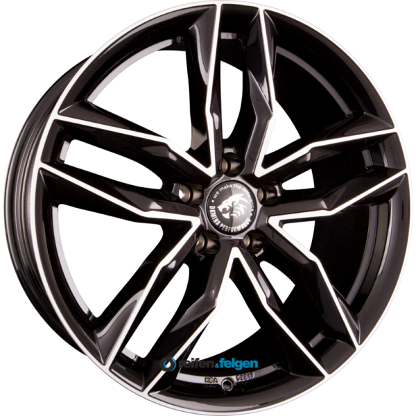 Damina Performance DM05 8.5x19 ET35 5x112 NB66.6 Black Polished