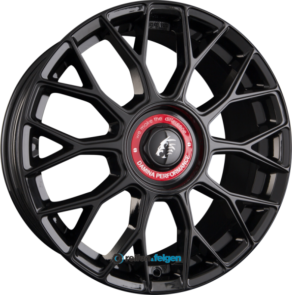 Damina Performance DM10 8.5x19 ET35 5x112 5x120 NB72.6 Black Red Ring