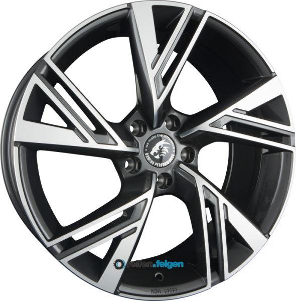 Damina Performance DM14 8.5x19 ET30 5x112 NB66.6 Gunmetal Polished