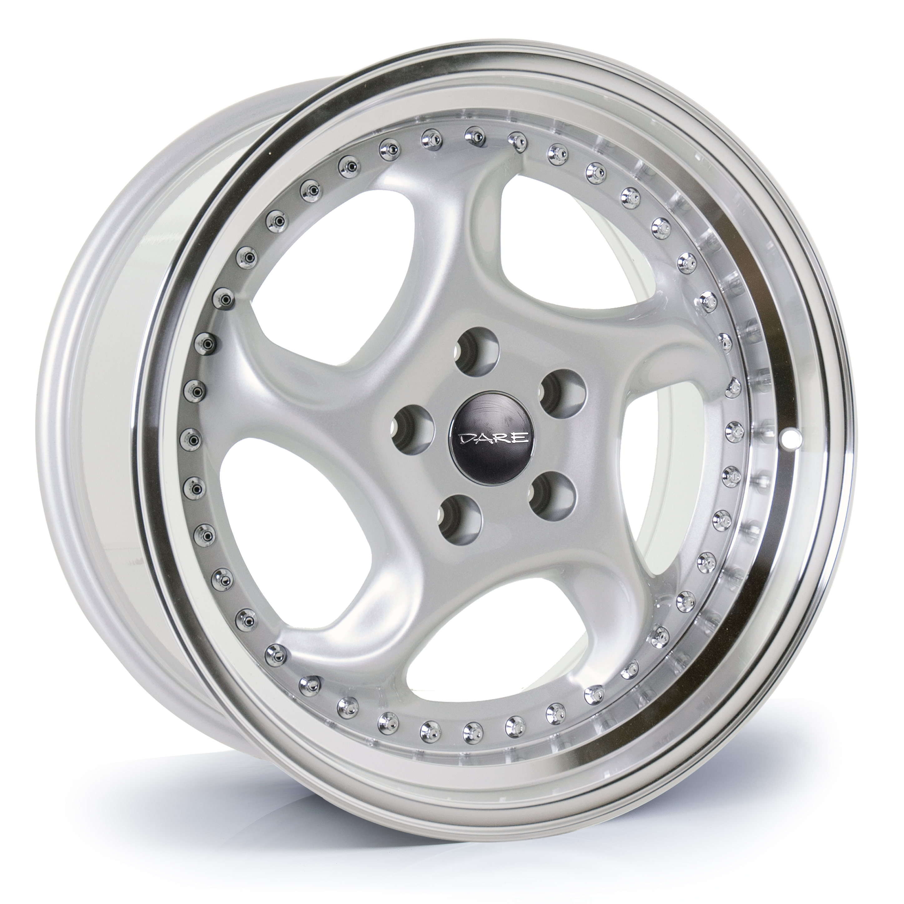 Dare F6 8.5X18 5x120 ET35 NB72.6 Silver Polished Lip 8,5x18 ET35 5x120 Alufelge Silber