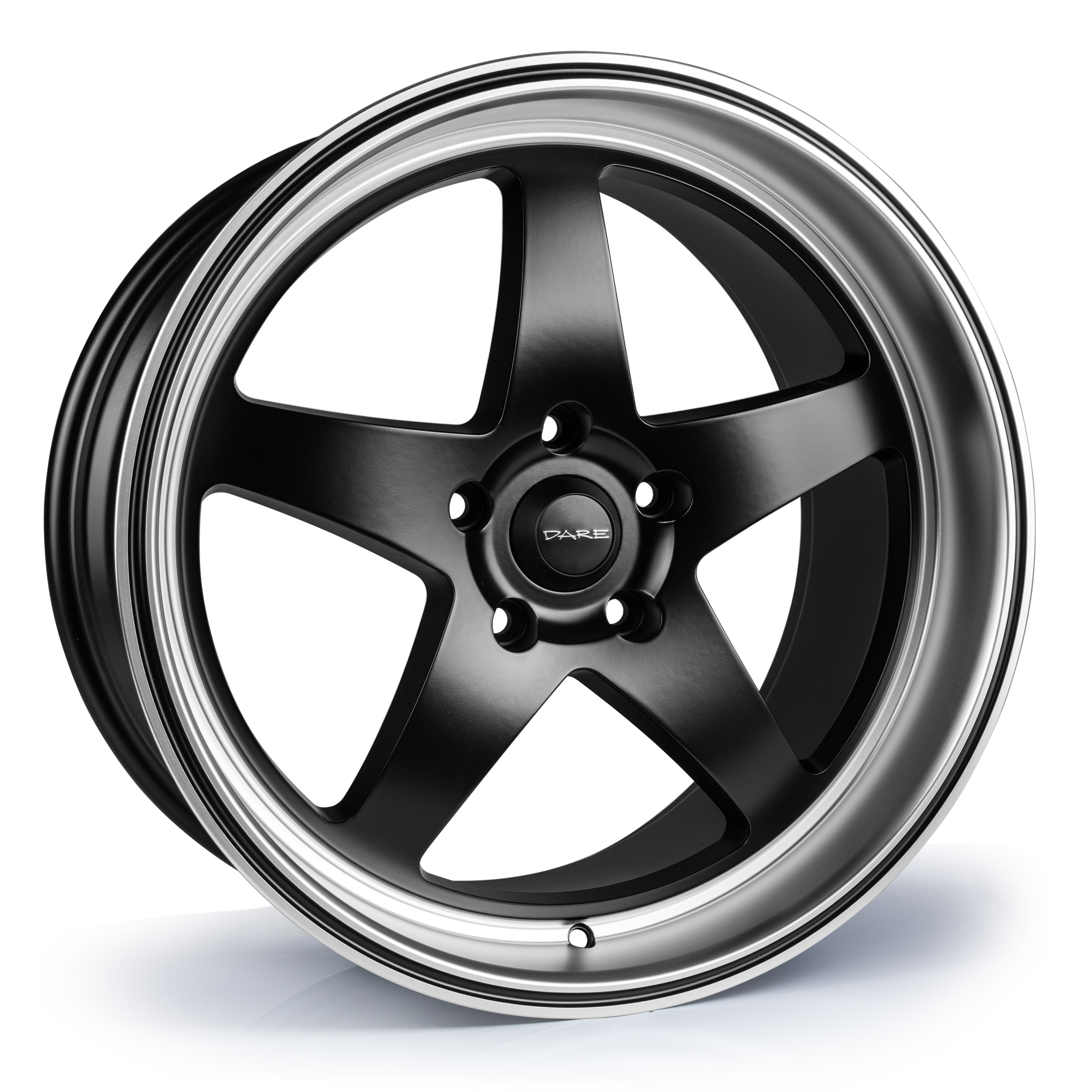 Dare F7 9X18 5x120 ET40 NB72.6 Satin Black Polished Lip 9x18 ET40 5x120 Alufelge Satin Black