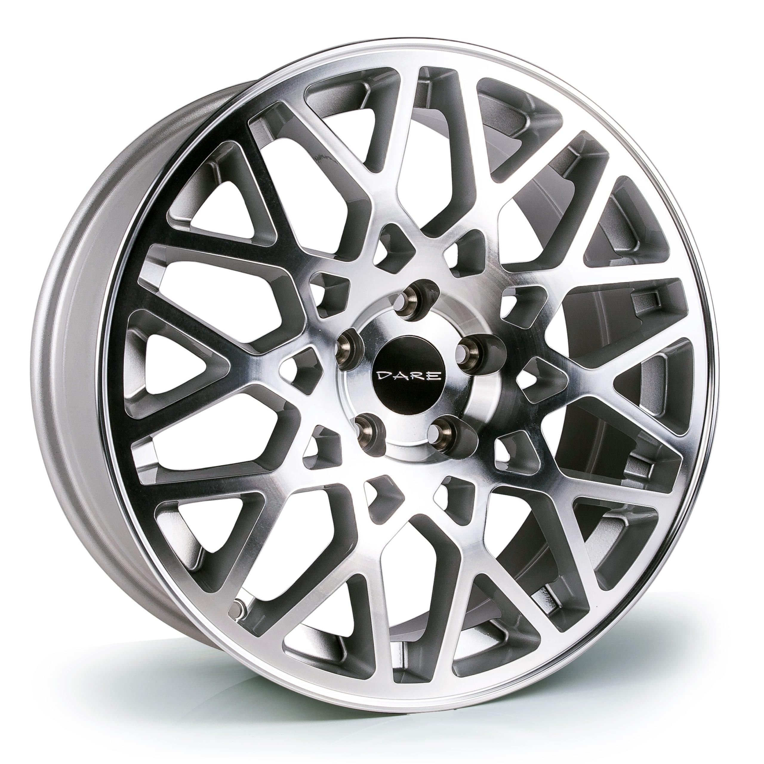 Dare LG2 8X18 5x100 ET35 NB73.1 Silver / Polished Face