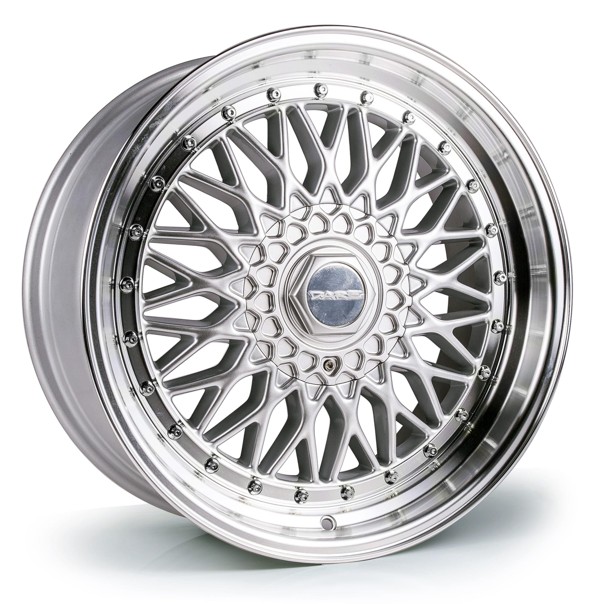 Dare DRRS 8X18 5x100 ET35 NB73.1 Silver Polished / Chrome RivETs