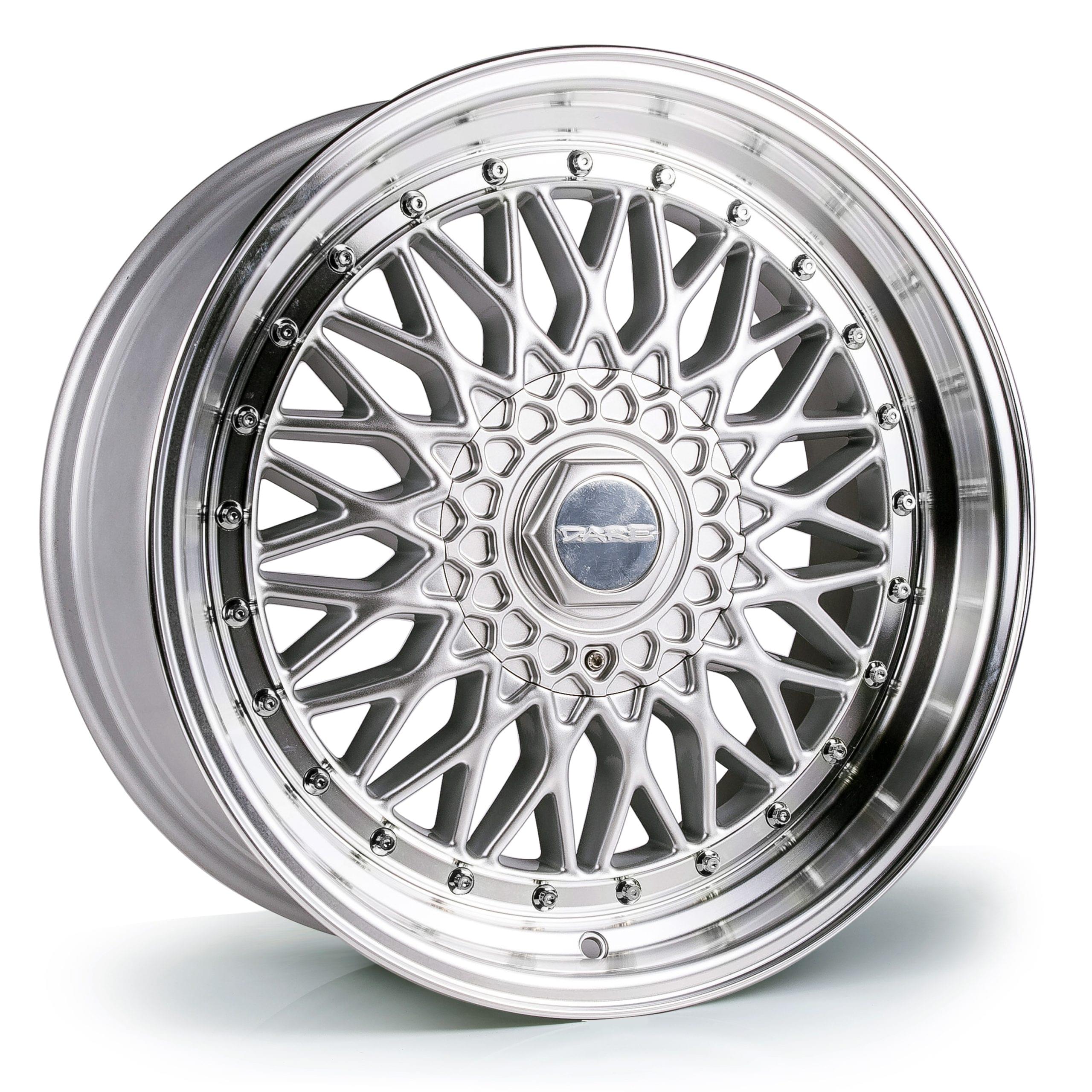 Dare DRRS 9X16 5x120.65 ET20 NB73.1 Silver Polished / Chrome RivETs
