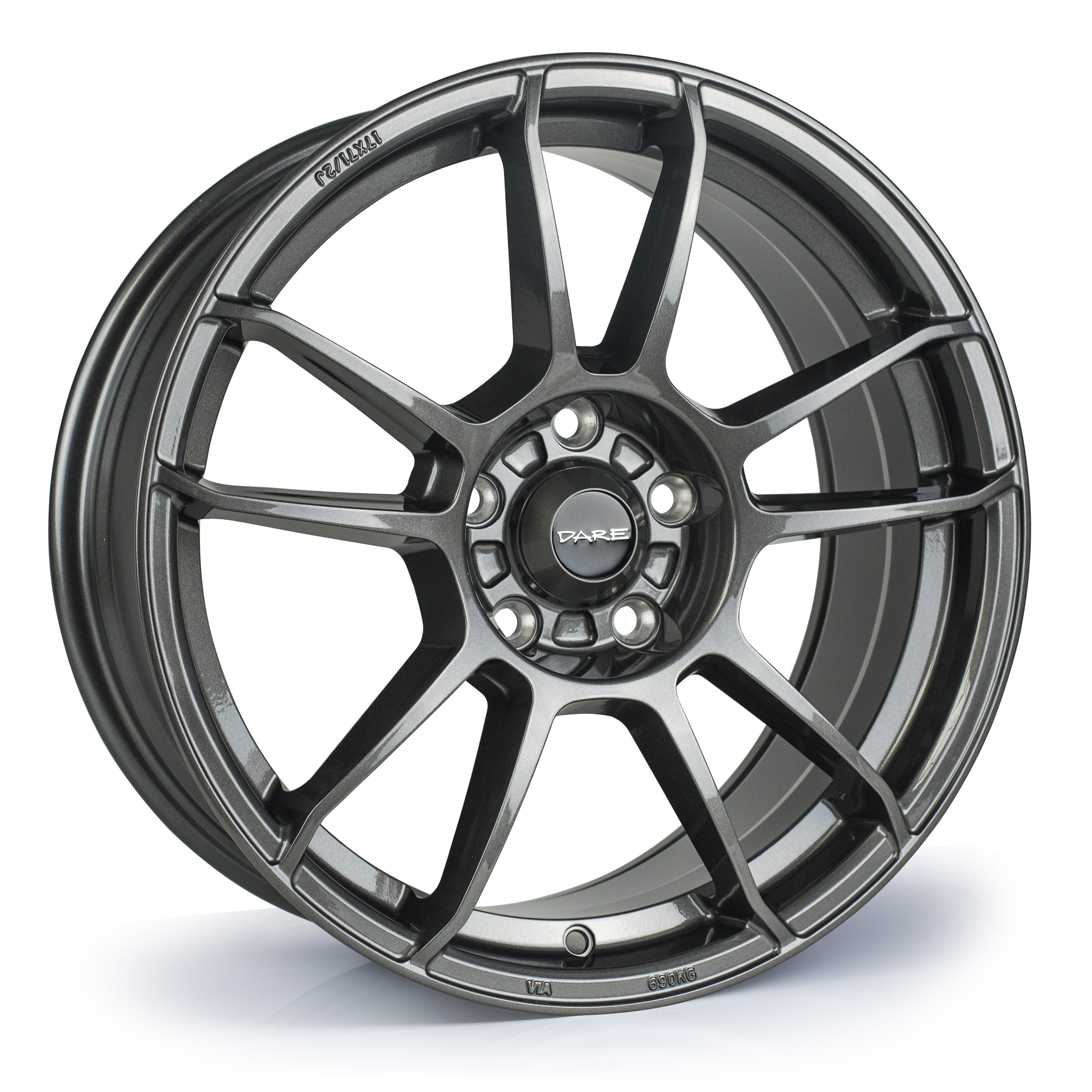 Dare DR-X5 7.5X17 4x100 ET42 NB60.1 GunmETal 7,5x17 ET42 4x100 Alufelge Gunmetal