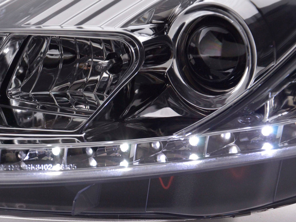Scheinwerfer Set Daylight LED TFL-Optik Fiat Grande Punto Typ 199 Bj. 05-08 chrom