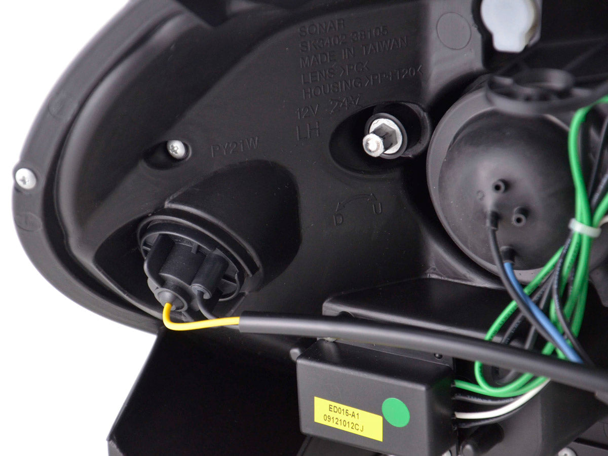 Scheinwerfer Set Daylight LED TFL-Optik Fiat Grande Punto Typ 199 Bj. 05-08 chrom