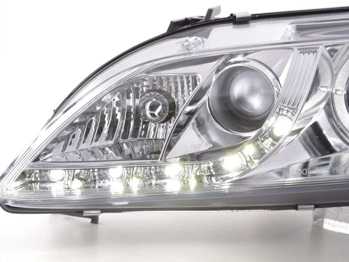Scheinwerfer Set Daylight LED TFL-Optik Mazda 6 Limo Bj. 02-07 chrom