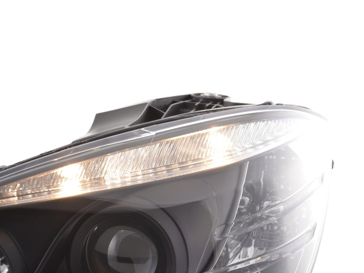 Scheinwerfer Set Daylight LED TFL-Optik Mercedes C-Klasse W204 07-10 schwarz