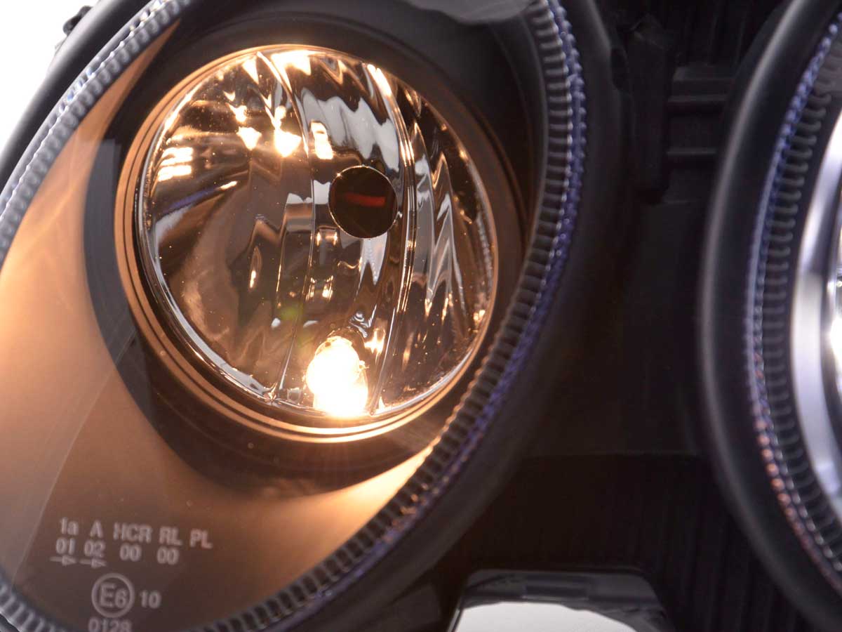 Scheinwerfer Set Daylight LED TFL-Optik Mercedes E-Klasse 211 Bj. 02-06 schwarz