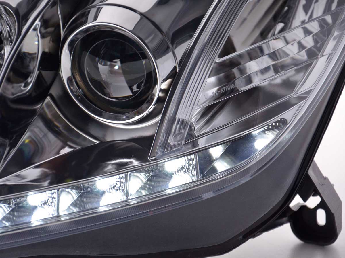 Scheinwerfer Set Daylight LED Tagfahrlicht Opel Astra H Bj. 2004-2009 chrom