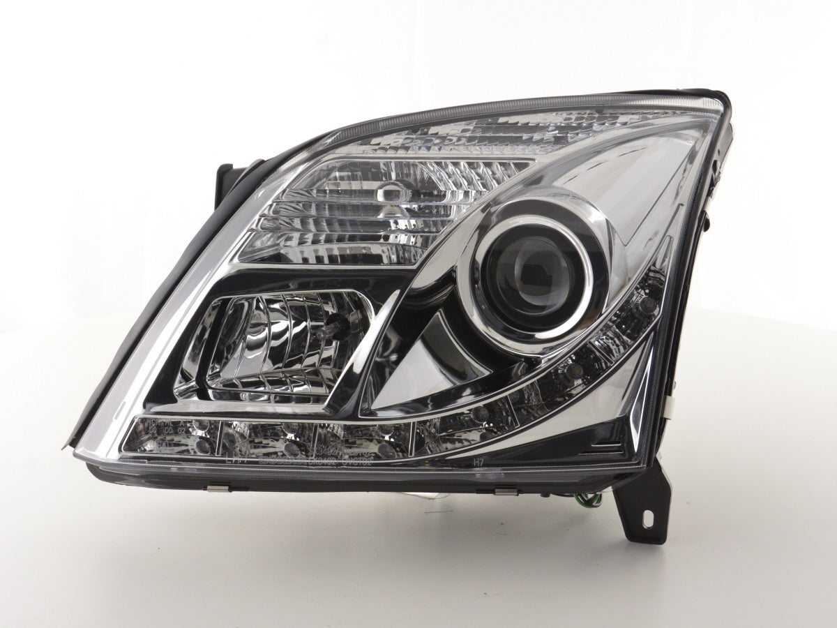 Scheinwerfer Set Daylight LED TFL-Optik Opel Vectra C Bj. 02-05 chrom