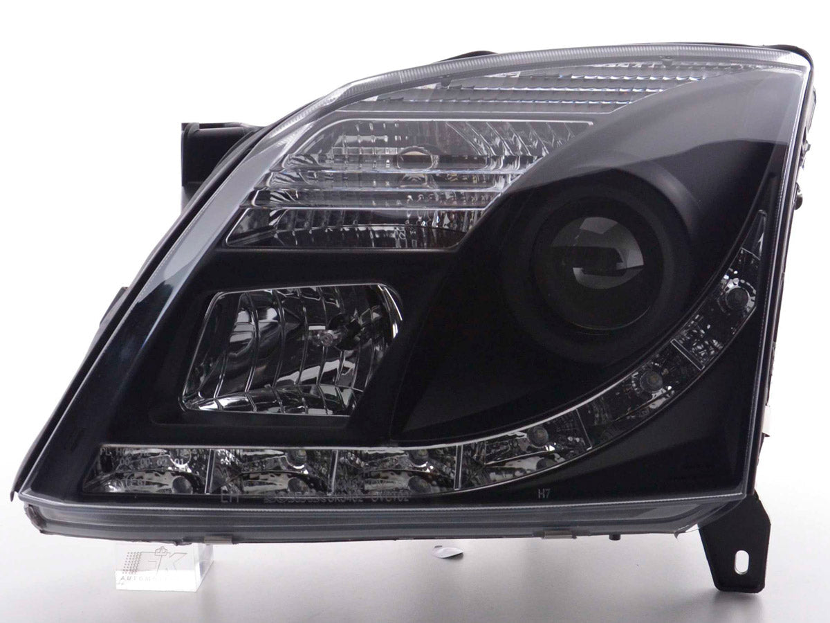 Scheinwerfer Set Daylight LED TFL-Optik Opel Vectra C Bj. 02-05 schwarz