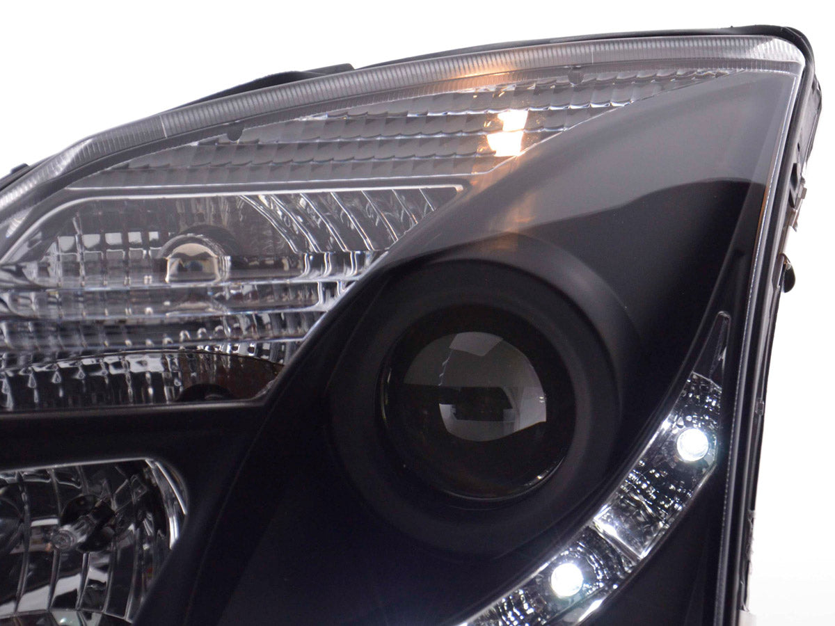 Scheinwerfer Set Daylight LED TFL-Optik Opel Vectra C Bj. 02-05 schwarz