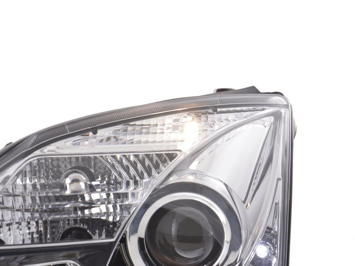 Scheinwerfer Set Daylight LED TFL-Optik Opel Vectra C Bj. 02-05 chrom für Rechtslenker