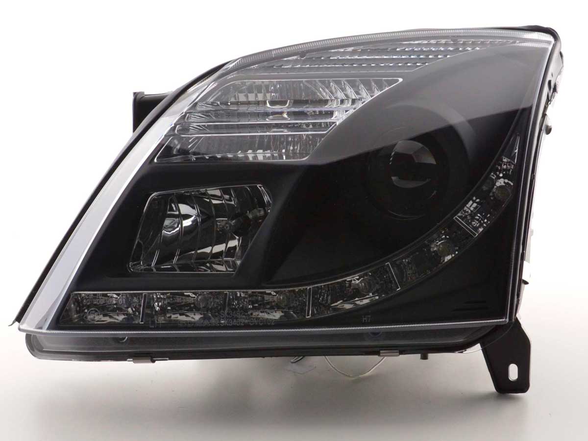 Scheinwerfer Set Daylight LED Tagfahrlicht Opel Vectra C Bj. 2002-2005 schwarz