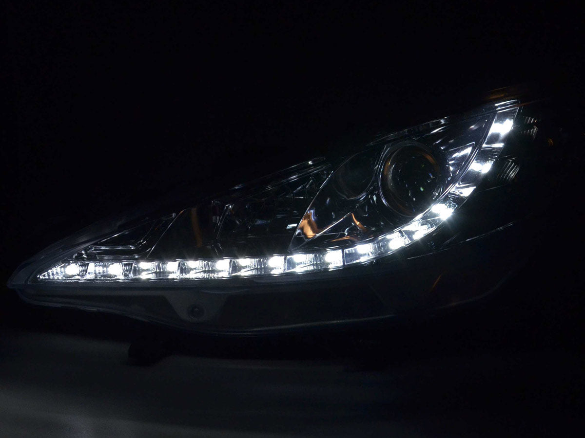 Scheinwerfer Set Daylight LED Tagfahrlicht Peugeot 207 Bj. 06- chrom