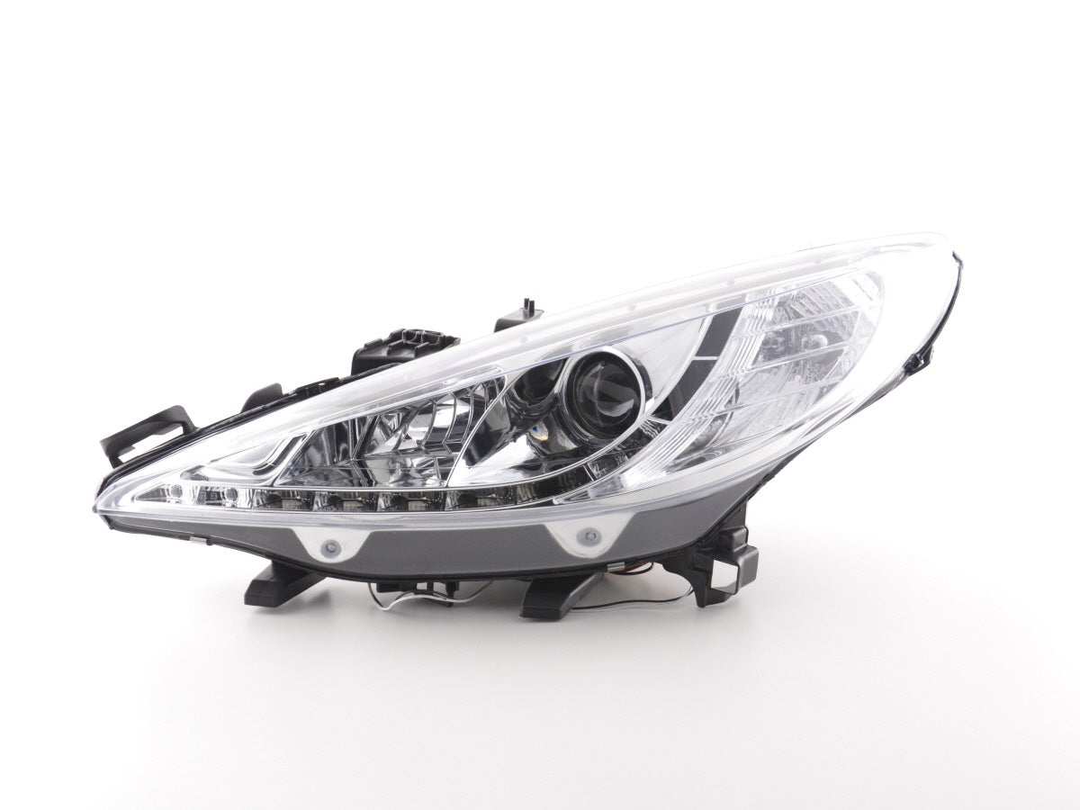 Scheinwerfer Set Daylight LED Tagfahrlicht Peugeot 207 Bj. 06- chrom für Rechtslenker