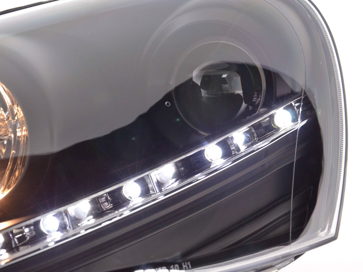 Scheinwerfer Set Daylight LED TFL-Optik VW Golf 5 Typ 1K Bj. 03-08 schwarz