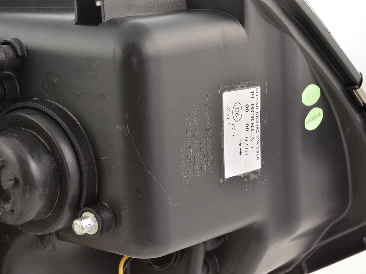 Scheinwerfer Set Daylight LED Tagfahrlicht VW Bus T5 ab 2009 schwarz