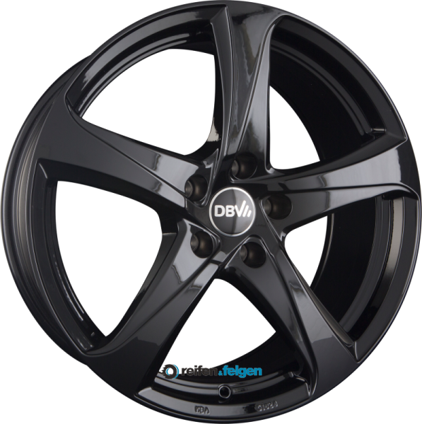 DBV 5SP 001 6.5x16 ET35 5x114.3 NB74.1 Schwarz Glänzend
