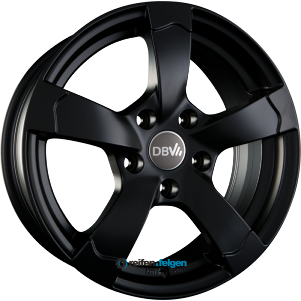 DBV TORINO II 6.5x15 ET35 4x100 NB63.3 Schwarz Matt