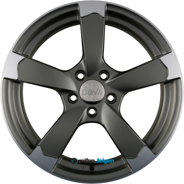 DBV TORINO II 6.5x15 ET38 5x100 NB57.1 Anthrazit Matt Poliert