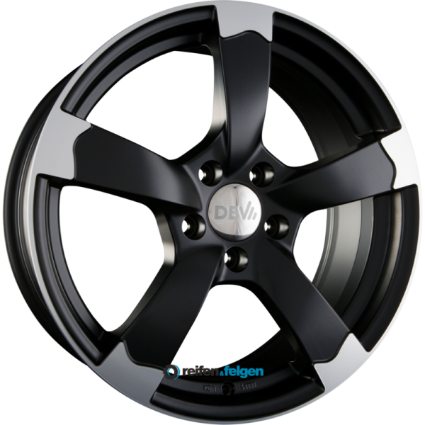 DBV TORINO II 7.5x17 ET48 5x112 NB66.6 Schwarz Matt Poliert