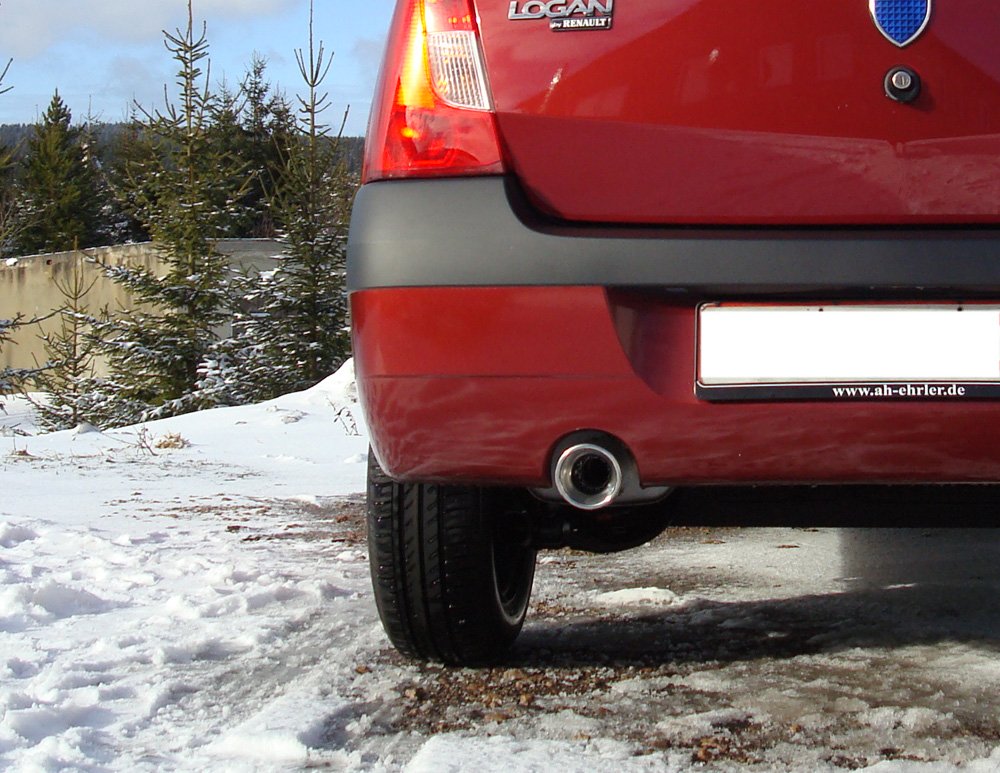 Fox Auspuff Sportauspuff Endschalldämpfer für Dacia Logan Limo Benzin 1.4l 1.6l