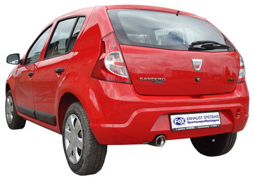 Fox Endrohr für Dacia Sandero 1.2l 55kW 1.4l 53/55kW 1.6l 62/64kW 2008-2012