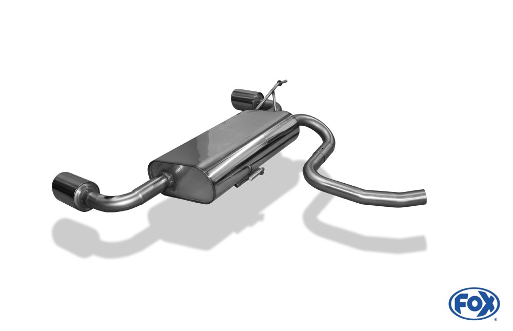 Fox Auspuff Sportauspuff Duplex Sportendschalldämpfer für Dacia Duster 4x4 1.5l