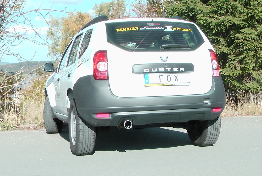 Fox Auspuff Sportauspuff Endschalldämpfer für Dacia Duster 4x2 1.6l 77kW 1.5l