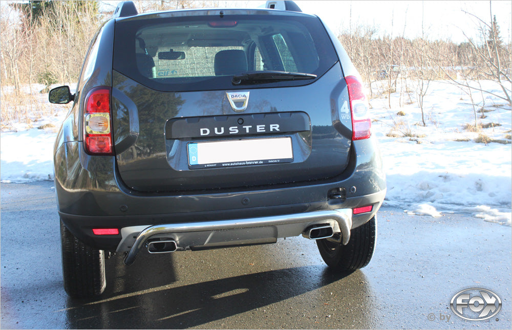 Fox Duplex Auspuff Sportauspuff Sportendschalldämpfer für Dacia Duster 4x4 1.6l