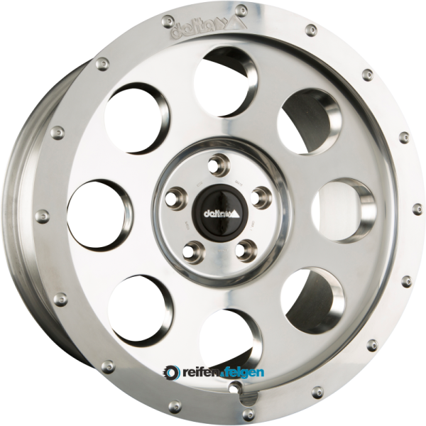 DELTA 4x4 KLASSIK B 9.5x20 ET25 6x139.7 NB100.1 Alu Poliert ohne Klarlack