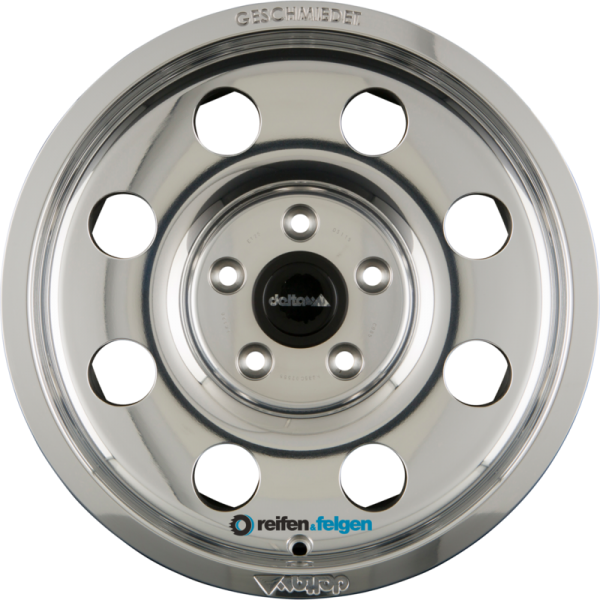 DELTA 4x4 LEGACY FORGED 8x16 ET0 5x127 NB71.6 Polished - Alu poliert ohne Klarlack