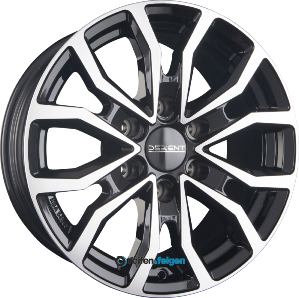 DEZENT KC 7.5x18 ET38 6x139.7 NB67.1 DARK - Schwarz Frontpoliert
