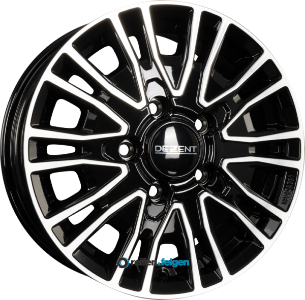 DEZENT KE 7x17 ET55 5x160 NB65.1 DARK - Schwarz Frontpoliert