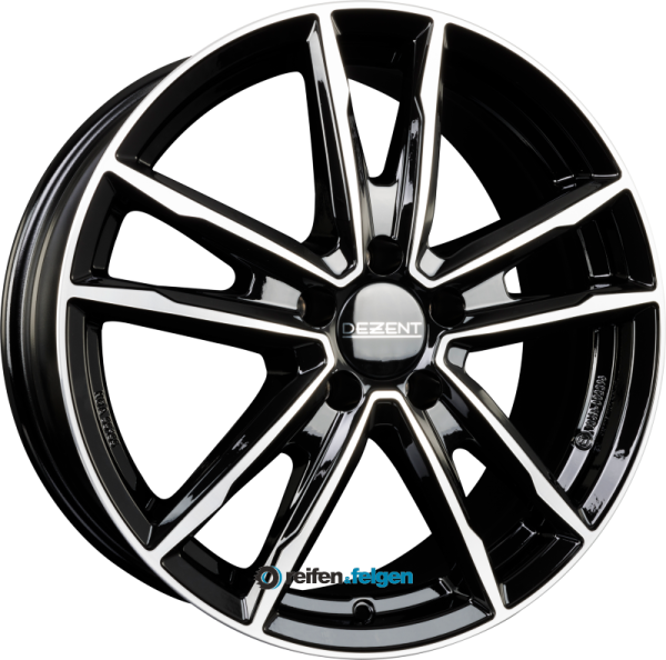 DEZENT KF 7.5x17 ET40 5x112 NB57.1 DARK - Schwarz Frontpoliert werk91-4 7,5x17 ET40 5x112 Alufelge