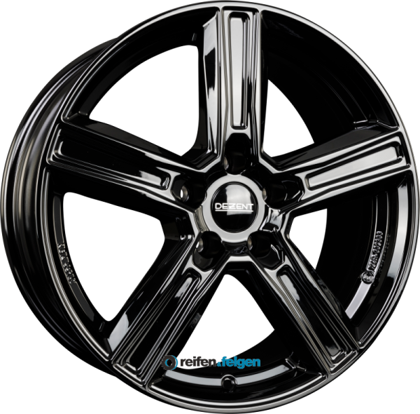 DEZENT KG 8.5x19 ET35 5x112 NB66.6 BLACK - Schwarz werk91-4 8,5x19 ET35 5x112 Alufelge Schwarz