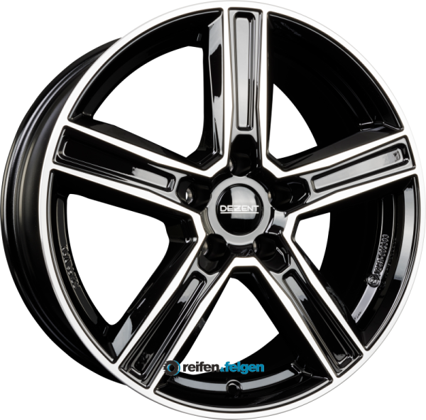 DEZENT KG 9x19 ET41 5x112 NB66.6 DARK - Schwarz Frontpoliert
