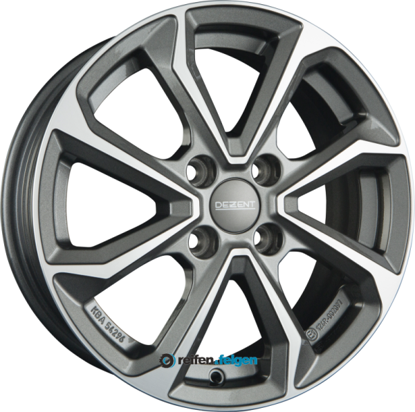 DEZENT KT 6x15 ET46 4x100 NB54.1 DARK - Gunmetal Polished