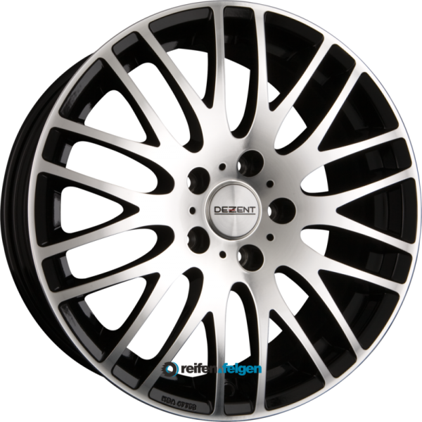 DEZENT RG 7.5x16 ET35 5x112 NB70.1 DARK - Schwarz Frontpoliert