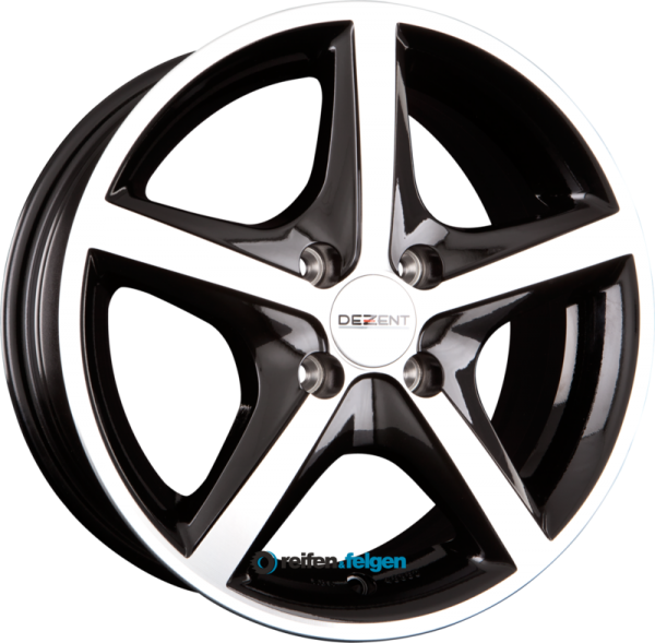 DEZENT RL 7x16 ET40 5x112 NB57.1 DARK - Schwarz-Glanz-Frontpoliert