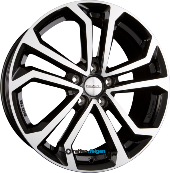 DEZENT TA 7x17 ET48.5 5x114.3 NB67.1 DARK - Schwarz Frontpoliert