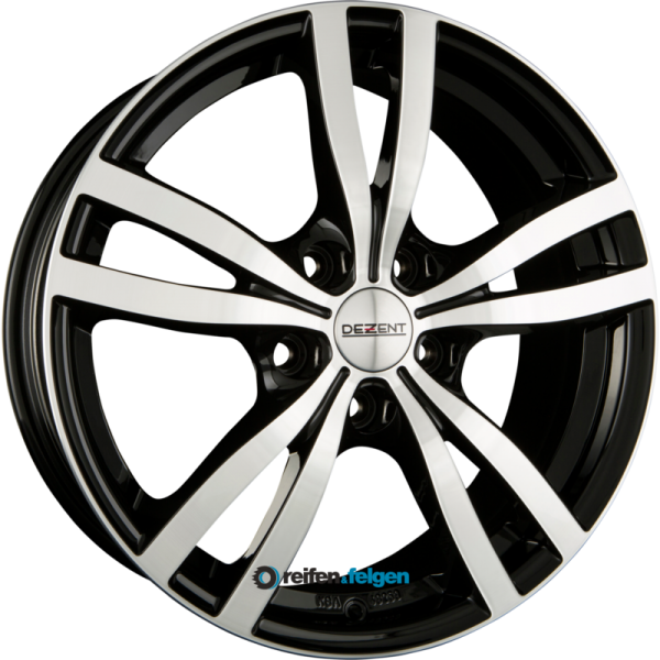 DEZENT TC 6x15 ET40 5x114.3 NB71.6 DARK - Black Polished