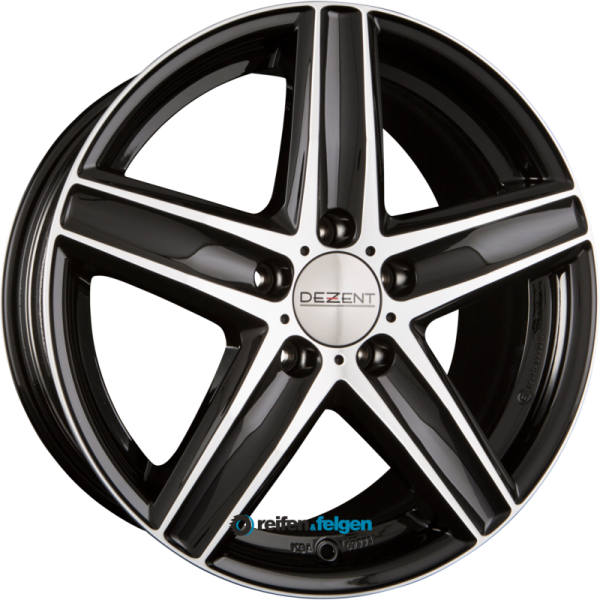 DEZENT TG 7x17 ET48.5 5x112 NB66.6 DARK - Black Polished Front