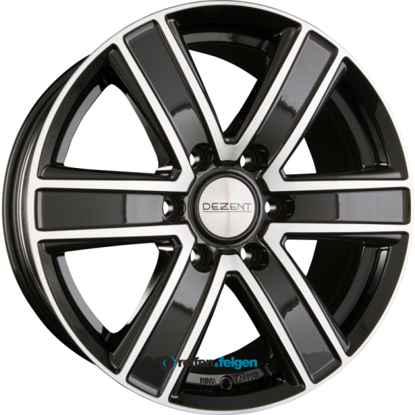 DEZENT TJ 7x16 ET45 6x114.3 NB66.1 DARK - Black Polished Front
