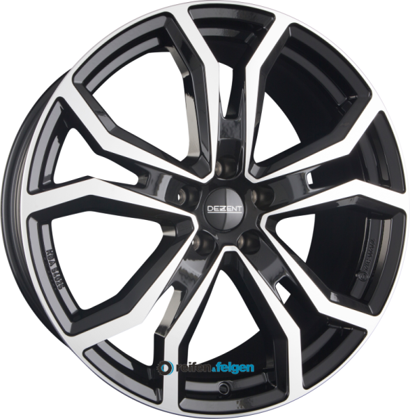DEZENT TV 8x19 ET37 5x120 NB72.6 DARK - Black Polished werk91-4 Schwarz
