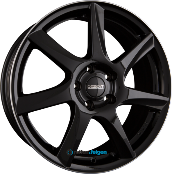 DEZENT TW 7x17 ET40 5x112 NB57.1 DARK - Black Polished Lip